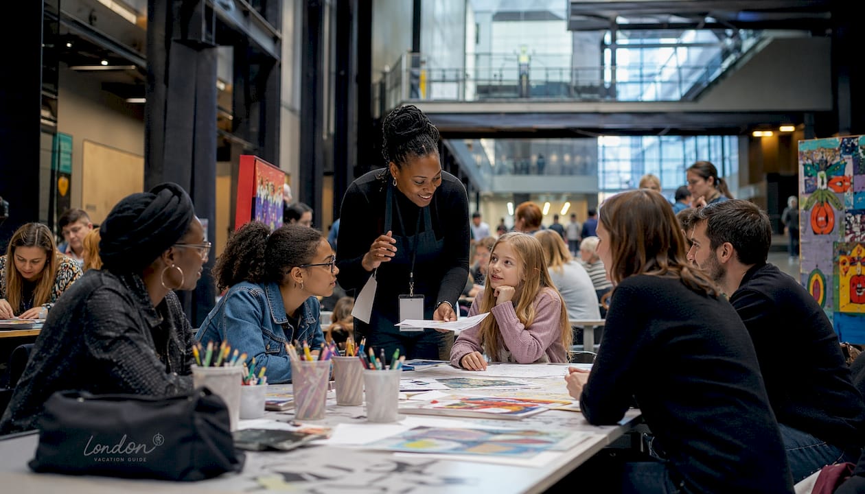 Community art workshop at Tate Modern courtyard